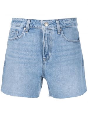 Klasické bavlněné džínové šortky na zip Paige - modrá