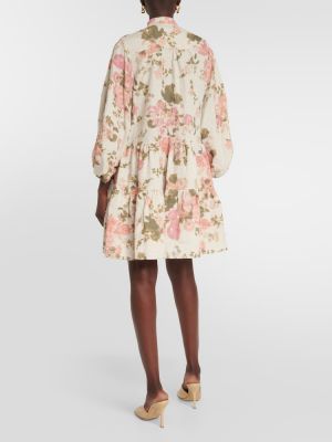 Lanena haljina s cvjetnim printom Erdem