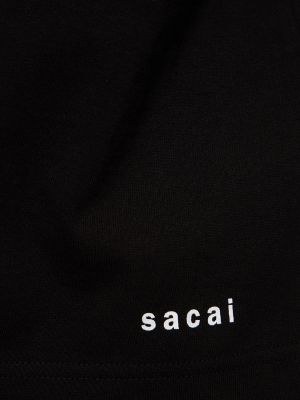 T-shirt in jersey Sacai nero