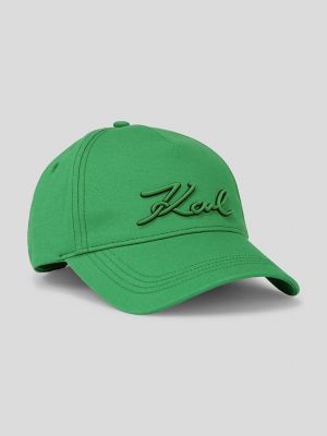 Pamučna kapa Karl Lagerfeld zelena
