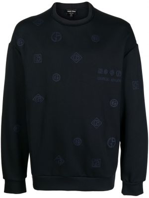 Rund hals sweatshirt Giorgio Armani blå