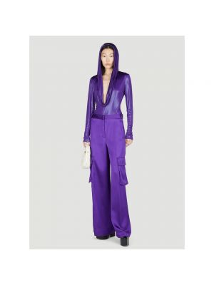 Pantalones cargo de raso Versace violeta