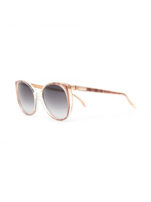 Oversized sluneční brýle s přechodem barev Yves Saint Laurent Pre-owned hnědé