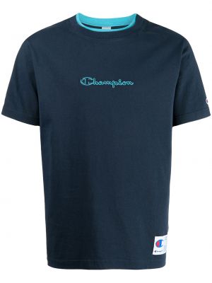 T-shirt mit stickerei Champion blau