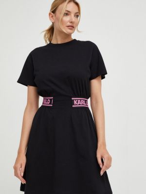 Karl Lagerfeld pamut ruha fekete, mini, harang alakú