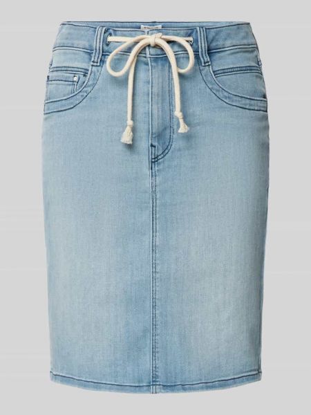 Spódnica jeansowa z kieszeniami Tom Tailor niebieska