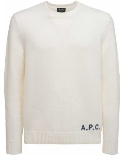 Vlnený sveter A.p.c. biela