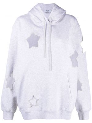 Stern hoodie mit print Msgm grau