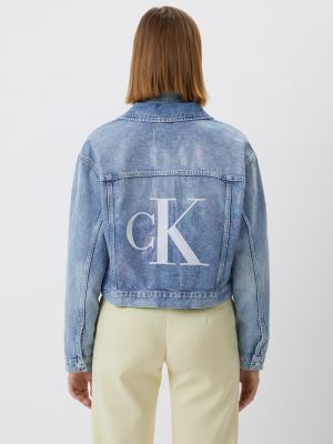 Джинсова куртка Calvin Klein Jeans, блакитна
