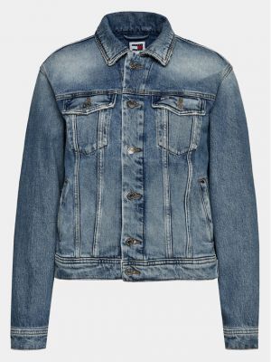 Priliehavá džínsová bunda Tommy Jeans modrá