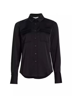 Блузка с карманами Derek Lam 10 Crosby черная