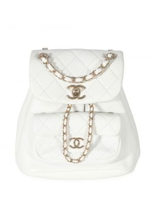 Leder rucksack Chanel Pre-owned weiß