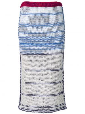 Vlněné přiléhavé pletená sukně Calvin Klein 205w39nyc - modrá