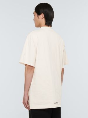 Camiseta de algodón Balenciaga blanco