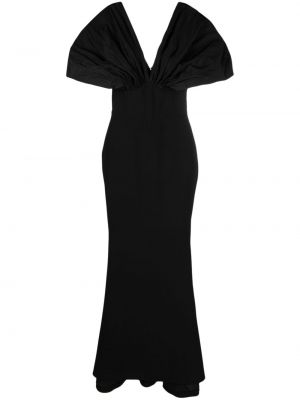 Βραδινό φόρεμα από κρεπ Rhea Costa μαύρο