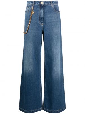 Voľné džínsy s nízkym pásom Elisabetta Franchi modrá