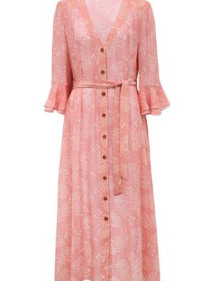 Шелковое платье Ulyana Sergeenko розовое