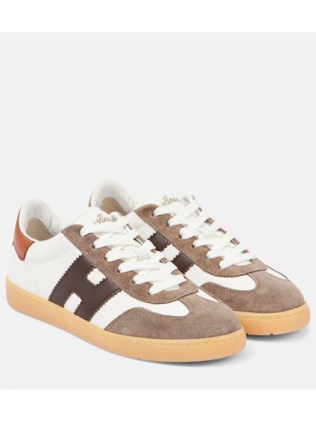 Läder mocka sneakers Hogan