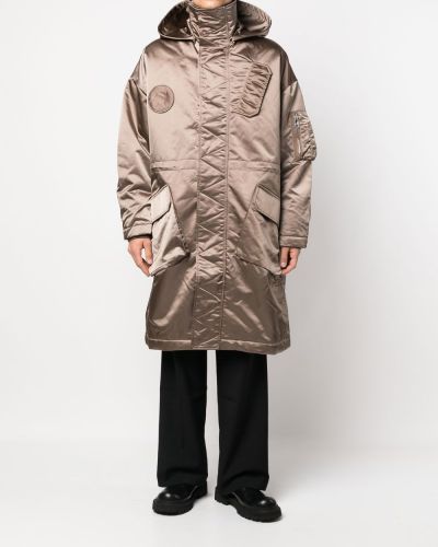 Oversize mantel mit kapuze études braun
