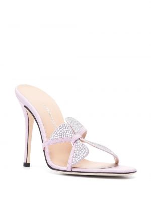 Křišťálové sandály Alessandra Rich fialové