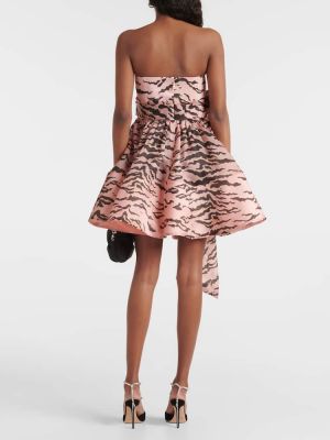 Hedvábné šaty s mašlí Zimmermann růžové