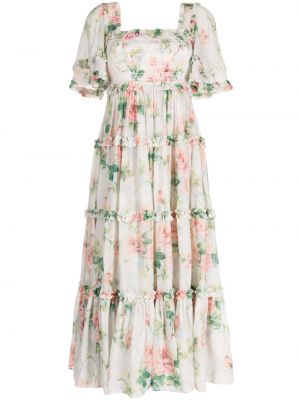 Obleka iz šifona s cvetličnim vzorcem s potiskom Needle & Thread