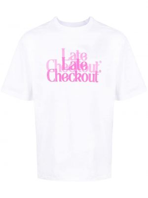Majica s potiskom Late Checkout