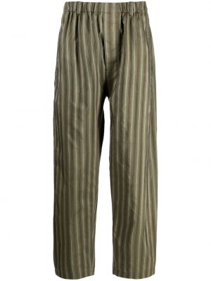 Jedwabne proste spodnie Lemaire zielone