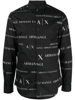 Bavlněná košile s potiskem Armani Exchange