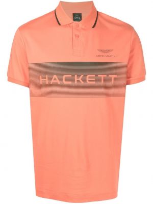 Poloskjorte med print Hackett oransje