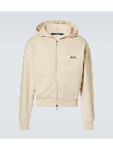 Bomuld hættetrøje Jacquemus beige