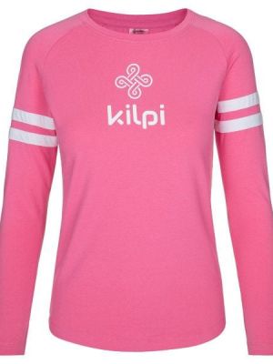 Kokvilnas t-krekls ar garām piedurknēm Kilpi rozā