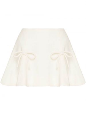 Krepové sukně s mašlí Valentino Garavani bílé