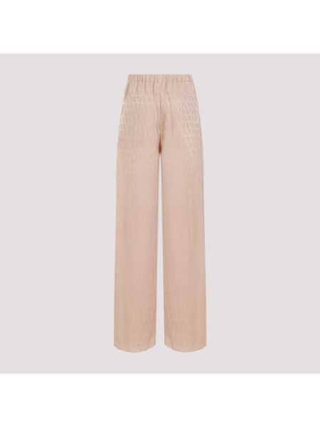 Pantalones de tejido jacquard Valentino beige