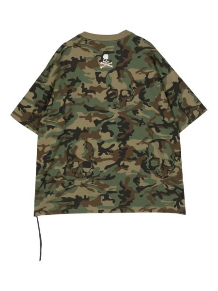 T-shirt en coton à imprimé à imprimé camouflage Mastermind World vert