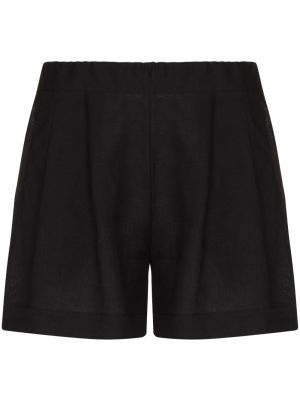 Leinen shorts Asceno schwarz