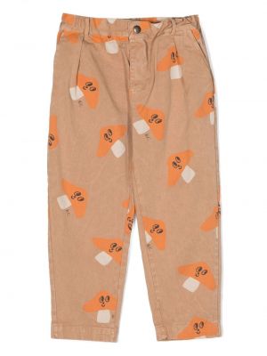 Pantaloni chino con stampa Bobo Choses arancione