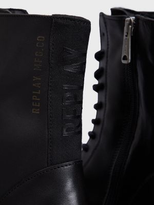 Черные кожаные ботинки Replay