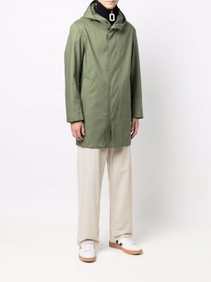 Krátký kabát s kapucí Mackintosh zelený