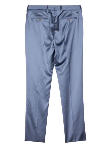 Saténové kalhoty Paul Smith modré