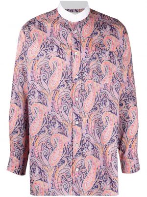Camisa de cachemir con estampado de cachemira Mackintosh violeta