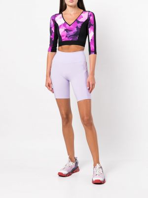 Shorts de sport taille haute Marchesa violet