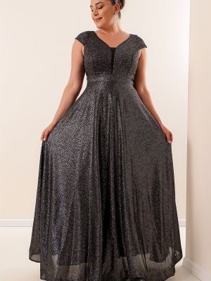 Kockované mini šaty By Saygı čierna
