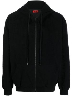 Siuvinėtas džemperis su gobtuvu 424 juoda