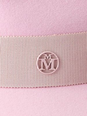 Plstěný klobouk Maison Michel růžový