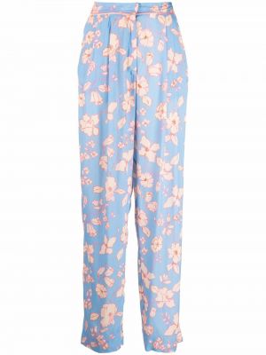 Pantaloni a fiori Forte Forte blu