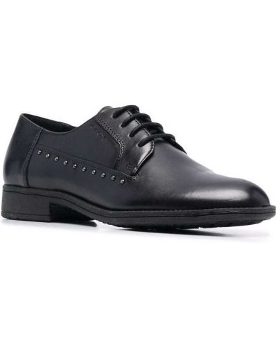 Zapatos derby con apliques Geox negro