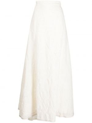 Długa spódnica wełniana Marc Le Bihan biała