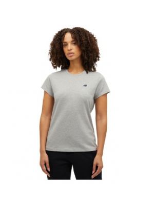 T-shirt en coton avec manches courtes New Balance gris