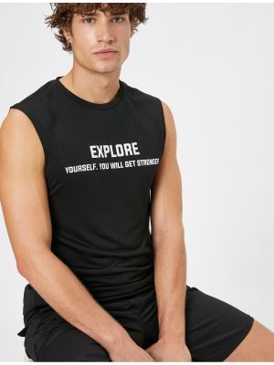 Αμάνικη αθλητική μπλούζα με σχέδιο Koton